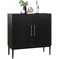 Modern Storage Cabinet, Free Standing Buffet Cabinet, Black