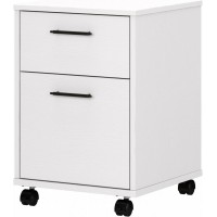 Furniture Key West 2 Drawer Mobile File Cabinet, Rolling File Cabinet for Home Office