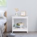 Costway End table X-Design Display Shelves Accent Sofa Side Table Nightstand White